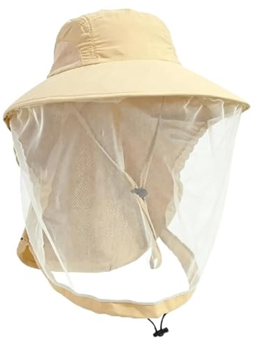 Midge Nets for Head, Mosquito Head Net with Protective Mesh, Foldable Bug Hat Sun Hats with Quick Dry Sun Protection, Ideal for Outdoor Activities Including Hiking and Beekeeping