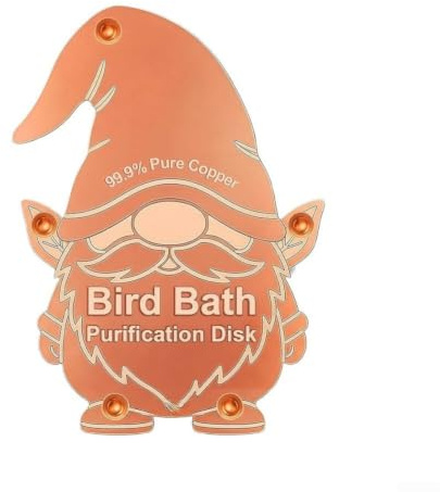 Kupferscheibe gegen für Vogelbad 10cm Reinkupfer Reinigungsdisk Wasseraufbereitung für Vögel Wetterfest Einfache für anwendung(8)