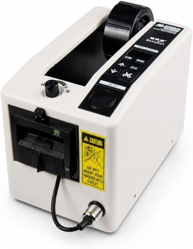 Elektrisk automatisk tejpdispenser, tejpskärmaskin, 7–50 mm bred, 20–999 mm längdområde, för alla typer av tejp, etiketter och elektronisk