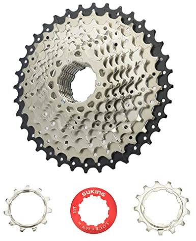 CYSKY Cassetta Pignoni 10v 11-25T/11-28T/11-32T/11-36T/11-40T/11-42T Adatta per Mountain Bike, Bicicletta da Strada, MTB, BMX (Peso Leggero) (11-36T)
