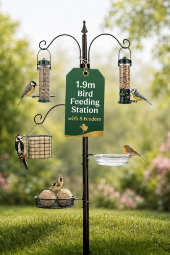 Garden Mile 190cm Bird Feeding Station with Feeders & Trays
