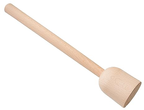 REDECKER Presse-purée en bois de hêtre non traité, fabriqué en Allemagne – Presse-purée en bois – Presse-purée en bois – Presse-purée en bois