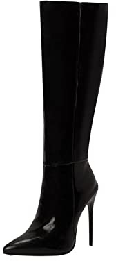 NUSGEAR Botas altas para Mujer,Botas por encima de la rodilla Muslo Invierno Elegante Botas de tacón alto Sexy Botas de Jinete Casual PU Moda Fiesta club Cómoda Zapatos 2024