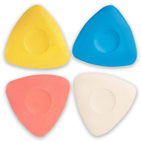 Jinpojun 4 Stück Schneiderkreide, 4 Farben Schneiderkreidestift, Nähkreide Stoffkreide, Stoff Marker Stift zum Markieren Von Diversen Stoffen, Ledern und Handwerk