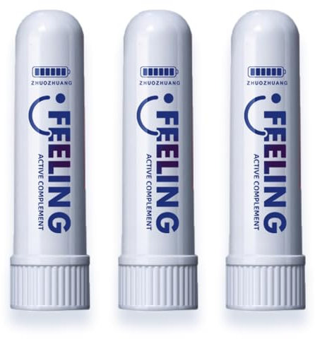 3 Stück Wick Inhalator, Wick Inhalierstift, Inhalierstift, Riechstifte Für Ätherische Öle, Ätherisches Öl Röhren, Aromatherapie Nasal, Nachfüllbarer Inhalator Stick