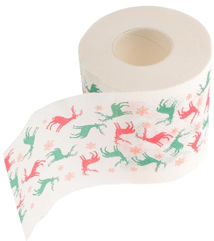 KOMBIUDA Carta Igienica Tema Natalizio Stampa di Babbo Natale per Decorazioni Feste e Regali Festivi per Amici e Familiari