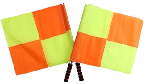 Fußball Schiedsrichter-Flaggen - 2er Set Linienrichter Fahnen,Ergonomische Trainingsausrüstung Für Fußballspiele Und Liga-Einsätze