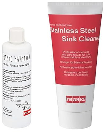 Franza Kit Sgrassatore Marathon 100 ml. + Detergente 200 ml. per Franke pulizia lavelli in acciaio inox inossidabile 112.0530.237-112.0278.878-0020