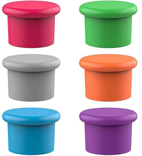 6 tapones de vino de silicona multicolor, tapones reutilizables con espumoso y champán, tapas selladas para botellas de cerveza, mantiene el vino fresco