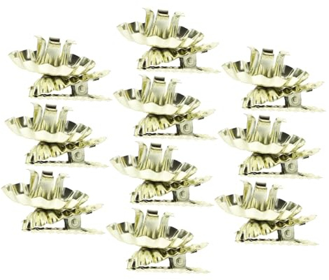 TOGEVAL 10pezzi Portacandele in Metallo Clip Per Albero Di Natale Fermacandele Natalizie Piccole Per Feste e Compleanni Durevoli e Anticaduta Per Candele Grandi
