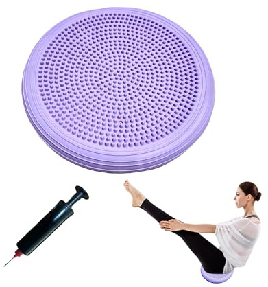 Cuscino Propriocettivo,Balance Disc,Cuscino Equilibrio Gonfiabile 34 CM,Aria Stabilità Yoga Balance Disco per Home Fitness Yoga Pilates Riabilitazione,Viola