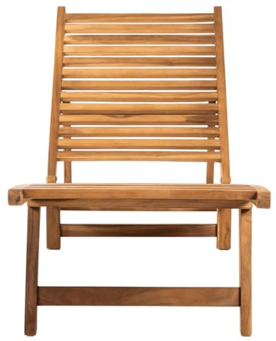 KGHFDVB Lettino prendisole pieghevole regolabile in legno massello di teak, essiccato tecnicamente e finemente levigato, per giardino, terrazza, piscina, pieghevole, salvaspazio