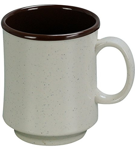 Yanco SS-908 Sesame Two-Tone Coffee/Tea Mug, 8 oz Capacity, 3.75 Height, 3 Diameter, Melamine, Pack of 48