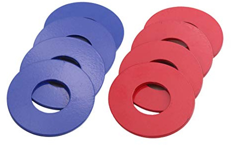 GoSports Lot de 8 rondelles de Rechange pour Jeu de Lancer de rondelle, Choisissez Un décapsuleur, Un métal revêtu de Plastique ou Un Acier revêtu de Plastique