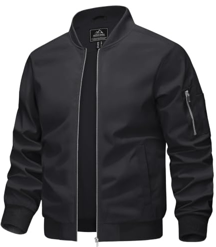 KEFITEVD Mens Lightweight Jacket Casual Bomber Jackets Military Windbreaker with Multi Pockets