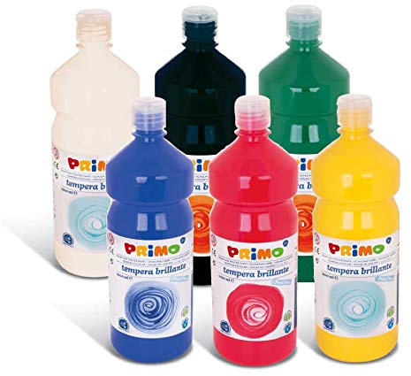 PRIMO Tempera pronta Primi Passi - 6 flaconi + Barattolo