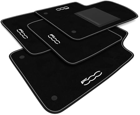 DHCarMats Tappetini Auto compatibili con Fiat 500 dal 2010, Su Misura
