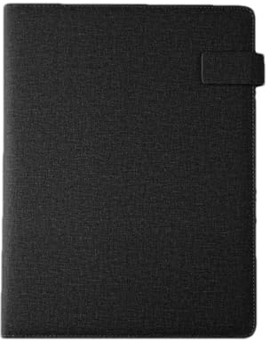 Demsyeq Professionell padfolio, konferensdokumentarrangör – anteckningsblock ingår, PU-läder skrivplatta fodral för företagstillbehör och kort, konferens
