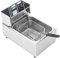 Qussse 2500W Professional Elektrische Fritteuse, Profi Kche Kaltzonen Fritteuse mit Edelstahlkorb Öl-Friteuse für Frittierte Hähnchen Garnelen Chips