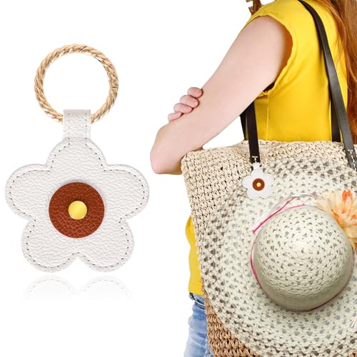 JSRQT Pince Accroche Chapeau Fleur Crochets à de Voyage Clip de Support pour Sac de Voyage Main Fourre Tout Bagage Multifonctionnel Magnétiques Cuir PU Cuir Chapeaux Accessoire