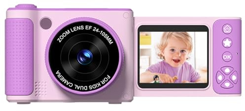 Generisk barnkamera, HD-videoinspelare, 2,4 tum (2,4 tum) skärmkamera, omslagsdesign fotografienhet, pedagogisk digital videokamera för resor, utomhus, födelsedag, semester, daglig
