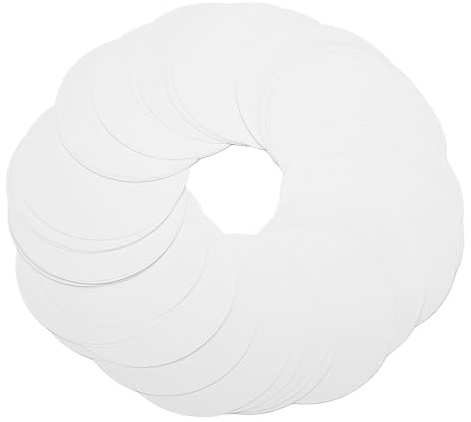100Pcs Cardboard Circles for Crafts, Round Paper Badge Paper Card Stock Blank Disc Circles Slices for Pin Badges Fridge Stickers Making (58MM)