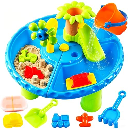 KUKUTrue® Juguetes 3 4 5 6 7 8, Juegos Niños 3 Años, Juguetes Niños 4 Años, Mesa de Agua para Niños, Mesa de Arena y Agua, Regalo Niño Niña 3–8 Años