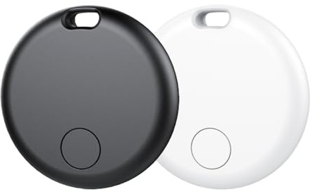 Android Smart Tag, Traceur GPS Lot de 2, Localisateur D’Objets Bluetooth Fonctionne avec l’app Google Localiser (Uniquement Android), Batterie Remplaçable, IP67 Imperméable, Voiture/Les clés/Valises