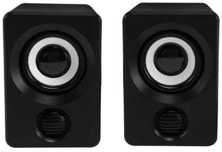 MOBYGKFY Altoparlanti surround for computer con altoparlante multimediale alimentato tramite cavo stereo for PC/laptop/smartphone