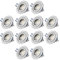 Sweet Led 12er Set LED Einbaustrahler Bad IP44 3W GU10 Deckenspots Aluminium 230V warmweiß Deckenstrahler Einbauleuchten für Badezimmer Küche Wohnzimmer