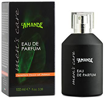 L'AMANDE – Frisch-würziges Herrenparfüm mit Noten von Weihrauch, Rose und Vanille, Zartes Herrenparfüm mit Zimt- und Ingwerdüften, Eau de Parfum mit holzigen und fruchtigen Noten – Männerpflege 100 ml