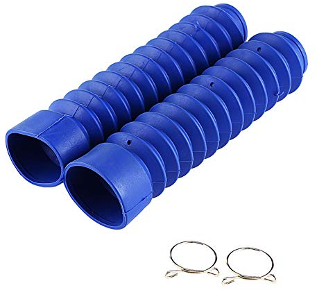Motorrad Gabelschutz Faltenbalg, 1 Paar 42mm Motorrad Gummi Gabelschützer Faltenbalg Staubschutz Universal Motorrad Gabelrohre Stiefel Gummimanschette Stoßdämpferabdeckung für CQR ATV Dirt Bike(Blau)