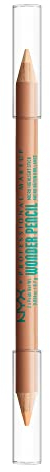 NYX Professional Makeup Brow Highlighter, Matita Sopracciglia a Doppia Estremità, Per Sollevare, Illuminare e Correggere, Wonder Pencil, Medium