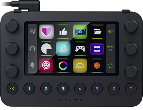 Razer Stream Controller - All-in-One-Deck für Streaming und Content-Erstellung (12 Haptisch Schaltbare Tasten, 6 Taktile Analog-Dials, 8 Programmierbare Knöpfe) Schwarz