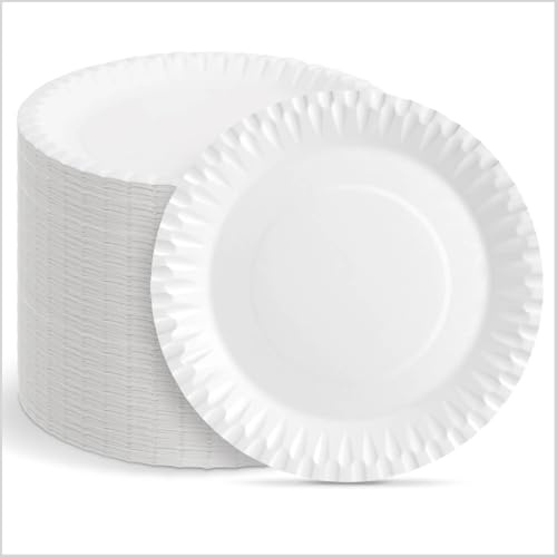 Maxi Products - 500 Platos de Cartón Desechable - Ø 20 cm - Plato Vajilla - Plato Redondo Cartón Desechable - Platos para Catering, Eventos y Celebraciones - APTO ALIMENTARIO