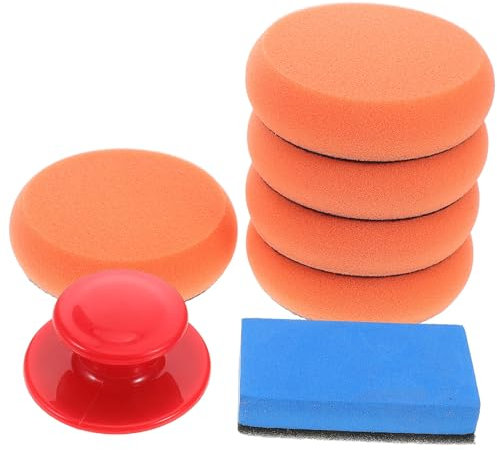 FOYTOKI Spugna Per Rimozione Cera Auto Applicatore Cera in Spugna Tamponi Per Lucidatura Manuale Tampone Applicatore Per Auto Tamponi Lucidanti Abrasivi Strumenti Per Cura Lucidatura Per