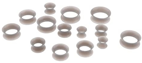INACMWIH 7 par parti flexibla öronproppar i silikon tunnlar grå 8-20 mm, 8-20mm, Plast, enligt beskrivningen