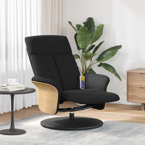 Genérico Silla de masajes reclinable Negro 79 x 87 x 104.5 cm Tela,Mobiliario,Sillas,Sillones de Masaje eléctricos,42018594