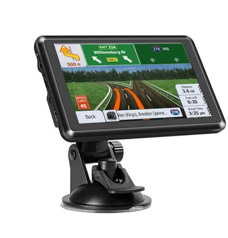 7 GPS Navigator for Car Truck RV, Car GPS Navigation System with 2026 Maps, Sat Nav Lifetime Free Updates, Voice Guidance, Speed Camera Notifications, Lane Guidance Assist, POI Search