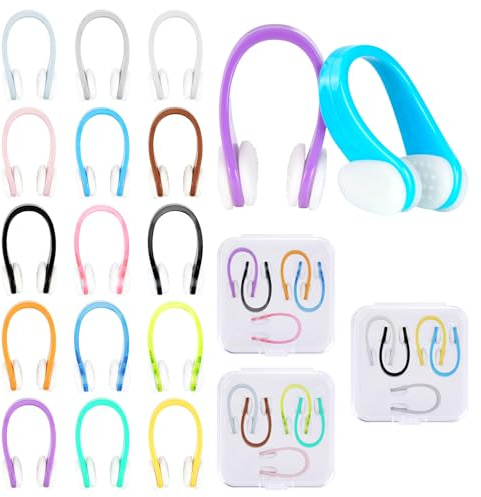 Jinkox Nose Clips Swimming, 15 Pcs for Adult and Kids (Aged 7+)