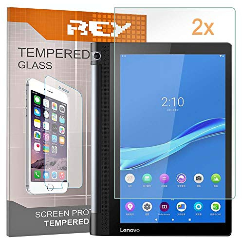 REY Pack 2X Pellicola salvaschermo per Lenovo Yoga Tab 3 Plus 10.1, Pellicole salvaschermo Vetro Temperato 9H+, di qualità Premium Tablet
