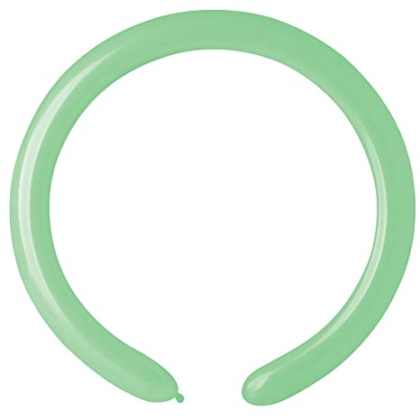 Ciao - Busta 100 palloncini modellabili in lattice naturale Premium Quality D4 (Ø 5cm / 2), verde menta pastello