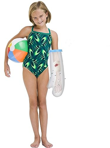 SUPERNIGHT Child Cast Cover for Shower Arm Waterproof, Teen Short Arm Cast Protector for Shower, Watertight Cast Bandage Protector Bag for Broken Surgery Wound Hands, Wrists (Short)