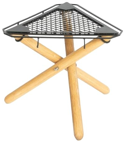 ASHSDI Klapptisch Camping, Dreieckiger Klapptisch, Eisenplatte, Picknick-Grilltisch, Tragbares Multifunktionsregal Kleiner Balkontisch