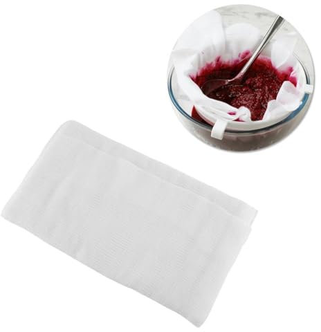 Nikou Tela Filtrante Queso de Algodón puro de Grado Alimenticio, Paño para Filtro de Queso Tela Colador Blanco Filtro de Algodón para Hacer Queso Leche Bebidas Batidos (2 yardas)