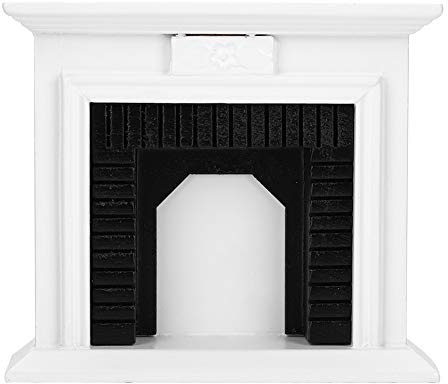 Cheminée Miniature pour Maison de Poupée, Meubles en Bois avec Mélange Moderne et Ancien, Excellent et Décoration D'intérieur pour Maison de Poupée, Jouet Accessoire