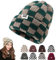 Unisex Mütze Damen Winter Herren Beanie Wintermütze Damen Karierte Mütze Damen Strickmütze Thermo Strickmütze Laufmützen Wintermütze Weich Slouch Kint Hat Cap Für Herren Damen (Acryl, Grün1)