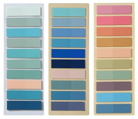 600 Stück Plastik Haftnotizen Tabs, Haftnotizen Tabs, Haftmarker, 3 Arten Klebestreifen Index beschreibbare farbige Leseregister, Tabs Index Tabs Pagemarker, Haftmarker Tabs für Büro Schule Seite