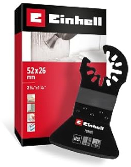 Originale Einhell raschietto rigido 52 mm (acciaio al carbonio resistente, funzione di cambio rapido con dorso aperto, adatto ai multiutensili)