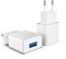 MyGadget 2X Cargador Enchufe USB para Smartphone y Tablet - USB Adaptador 5V | 2A - Charger para Apple iPhone 15 Plus 14 Pro MAX 13 Mini Samsung S24 - Blanco
